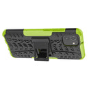For Samsung Galaxy A03 Global Tire Texture TPU + PC Phone Case with Holder(Green)