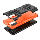 For Samsung Galaxy A03 Global Tire Texture TPU + PC Phone Case with Holder(Orange)