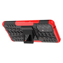 For Samsung Galaxy A53 5G Tire Texture TPU + PC Phone Case with Holder(Red)