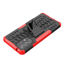 For Samsung Galaxy A53 5G Tire Texture TPU + PC Phone Case with Holder(Red)