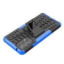 For Samsung Galaxy A53 5G Tire Texture TPU + PC Phone Case with Holder(Blue)