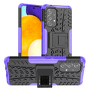 For Samsung Galaxy A53 5G Tire Texture TPU + PC Phone Case with Holder(Purple)