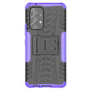 For Samsung Galaxy A53 5G Tire Texture TPU + PC Phone Case with Holder(Purple)