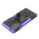 For Samsung Galaxy A53 5G Tire Texture TPU + PC Phone Case with Holder(Purple)