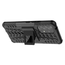 For Samsung Galaxy A53 5G Tire Texture TPU + PC Phone Case with Holder(Black)