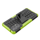 For Samsung Galaxy A53 5G Tire Texture TPU + PC Phone Case with Holder(Green)