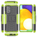 For Samsung Galaxy A53 5G Tire Texture TPU + PC Phone Case with Holder(Green)
