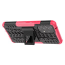 For Samsung Galaxy A53 5G Tire Texture TPU + PC Phone Case with Holder(Pink)