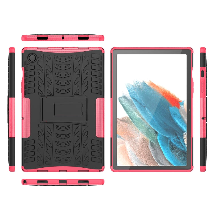 For Samsung Galaxy Tab A8 10.5 (2021) Tire Texture TPU + PC Tablet Case(Pink)