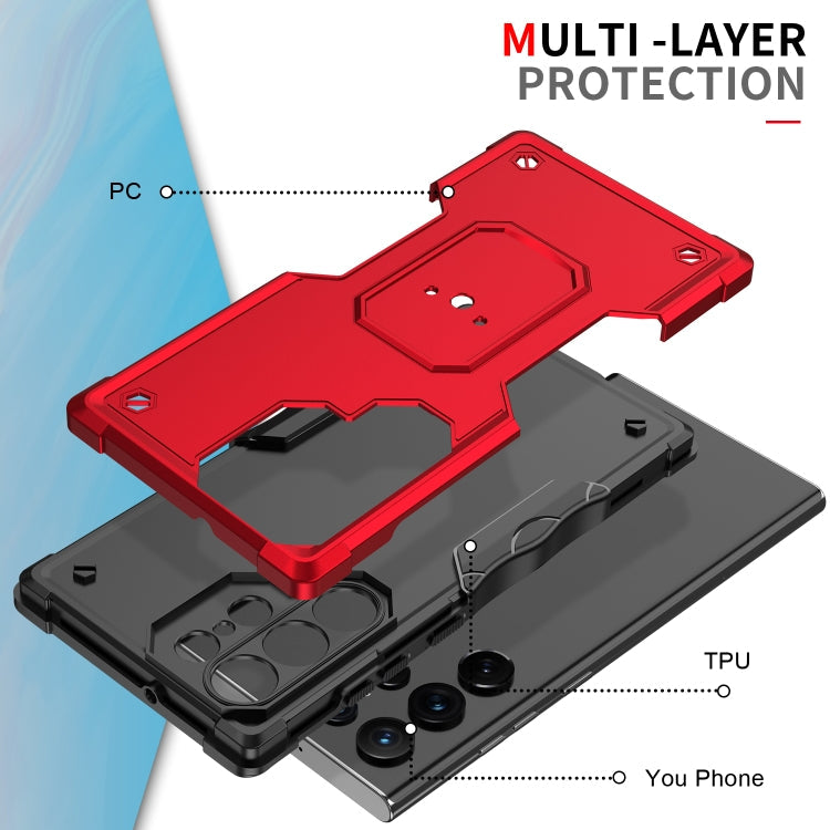 For Samsung Galaxy S22 Ultra 5G Non-slip Armor Phone Case(Blue)