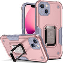 Ring Holder Non-slip Armor Phone Case For iPhone 13(Rose Gold)