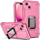Ring Holder Non-slip Armor Phone Case For iPhone 13(Pink)