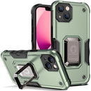 Ring Holder Non-slip Armor Phone Case For iPhone 13(Green)