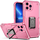 Ring Holder Non-slip Armor Phone Case For iPhone 13 Pro Max(Pink)