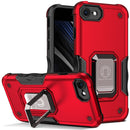 Ring Holder Non-slip Armor Phone Case For iPhone SE 2022 / SE 2020 / 8 / 7(Red)