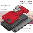 Ring Holder Non-slip Armor Phone Case For iPhone SE 2022 / SE 2020 / 8 / 7(Red)