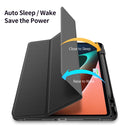 For Xiaomi Pad 5 / 5 Pro DUX DUCIS TOBY Series Antiskid Leather Tablet Case with Sleep / Wake-up Function(Black)