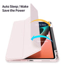 For Xiaomi Pad 5 / 5 Pro DUX DUCIS TOBY Series Antiskid Leather Tablet Case with Sleep / Wake-up Function(Pink)