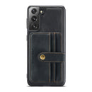 For Samsung Galaxy S22 5G JEEHOOD RFID Blocking Anti-Theft Magnetic PU + TPU Phone Case(Black)