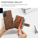 For Samsung Galaxy S22 5G JEEHOOD RFID Blocking Anti-Theft Magnetic PU + TPU Phone Case(Brown)