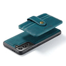 For Samsung Galaxy S22 5G JEEHOOD RFID Blocking Anti-Theft Magnetic PU + TPU Phone Case(Blue)