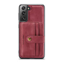 For Samsung Galaxy S22 5G JEEHOOD RFID Blocking Anti-Theft Magnetic PU + TPU Phone Case(Red)