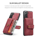 For Samsung Galaxy S22 5G JEEHOOD RFID Blocking Anti-Theft Magnetic PU + TPU Phone Case(Red)