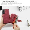 For Samsung Galaxy S22 5G JEEHOOD RFID Blocking Anti-Theft Magnetic PU + TPU Phone Case(Red)