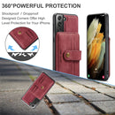 For Samsung Galaxy S22 5G JEEHOOD RFID Blocking Anti-Theft Magnetic PU + TPU Phone Case(Red)