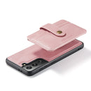 For Samsung Galaxy S22 5G JEEHOOD RFID Blocking Anti-Theft Magnetic PU + TPU Phone Case(Pink)