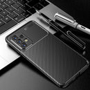 For Samsung Galaxy A73 5G Carbon Fiber Texture TPU Phone Case(Black)