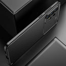 For Samsung Galaxy A73 5G Carbon Fiber Texture TPU Phone Case(Black)