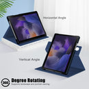 For Samsung Galaxy Tab A8 2022 SM-X200 360 Degrees Rotation Leather Tablet Case(Dark Blue)