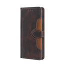 For OPPO Realme GT Neo2 Stitching Skin Feel Magnetic Buckle PU Leather Phone Case(Brown)