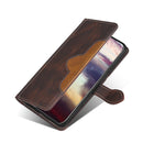 For OPPO Realme GT Neo2 Stitching Skin Feel Magnetic Buckle PU Leather Phone Case(Brown)