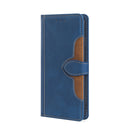 For OPPO Realme GT Neo2 Stitching Skin Feel Magnetic Buckle PU Leather Phone Case(Blue)
