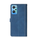For OPPO Realme GT Neo2 Stitching Skin Feel Magnetic Buckle PU Leather Phone Case(Blue)