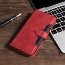 For OPPO Realme GT Neo2 Stitching Skin Feel Magnetic Buckle PU Leather Phone Case(Red)