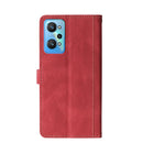 For OPPO Realme GT Neo2 Stitching Skin Feel Magnetic Buckle PU Leather Phone Case(Red)
