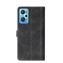 For OPPO Realme GT Neo2 Stitching Skin Feel Magnetic Buckle PU Leather Phone Case(Black)