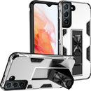 For Samsung Galaxy S22 5G Soldier Armor TPU + PC Magnetic Phone Case(White)