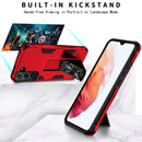 For Samsung Galaxy S22 5G Soldier Armor TPU + PC Magnetic Phone Case(White)
