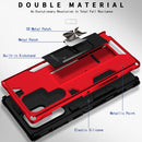 For Samsung Galaxy S22 Ultra 5G Soldier Armor TPU + PC Magnetic Phone Case(Rose Gold)