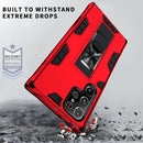 For Samsung Galaxy S22 Ultra 5G Soldier Armor TPU + PC Magnetic Phone Case(Rose Gold)
