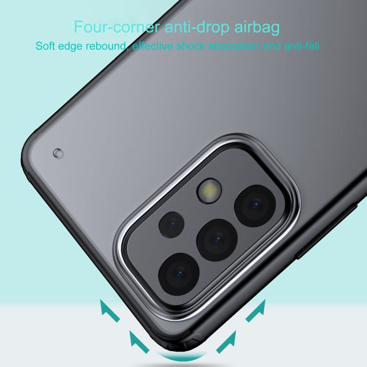 For Samsung Galaxy A73 5G Four-corner Shockproof TPU + PC Phone Case(Black)