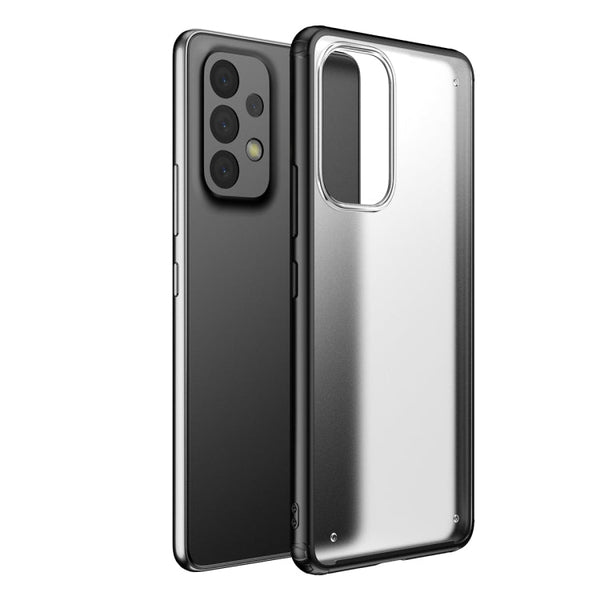For Samsung Galaxy A73 5G Four-corner Shockproof TPU + PC Phone Case(Black)