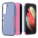 For Samsung Galaxy S22 5G TPU + PC Shockproof Phone Case(Royal Blue+Pink)