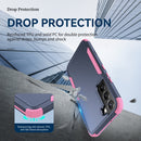 For Samsung Galaxy S22 5G TPU + PC Shockproof Phone Case(Royal Blue+Pink)
