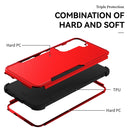 For Samsung Galaxy S22 5G TPU + PC Shockproof Phone Case(Red+Black)