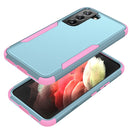 For Samsung Galaxy S22 5G TPU + PC Shockproof Phone Case(Grey Green+Pink)